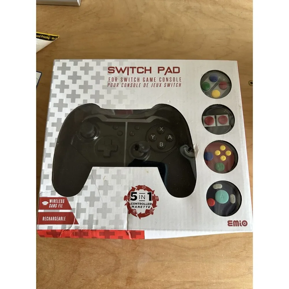 EMiO Switch Pad 5-in-1 Wireless Controller Nintendo Switch NEW Sealed 18/8441